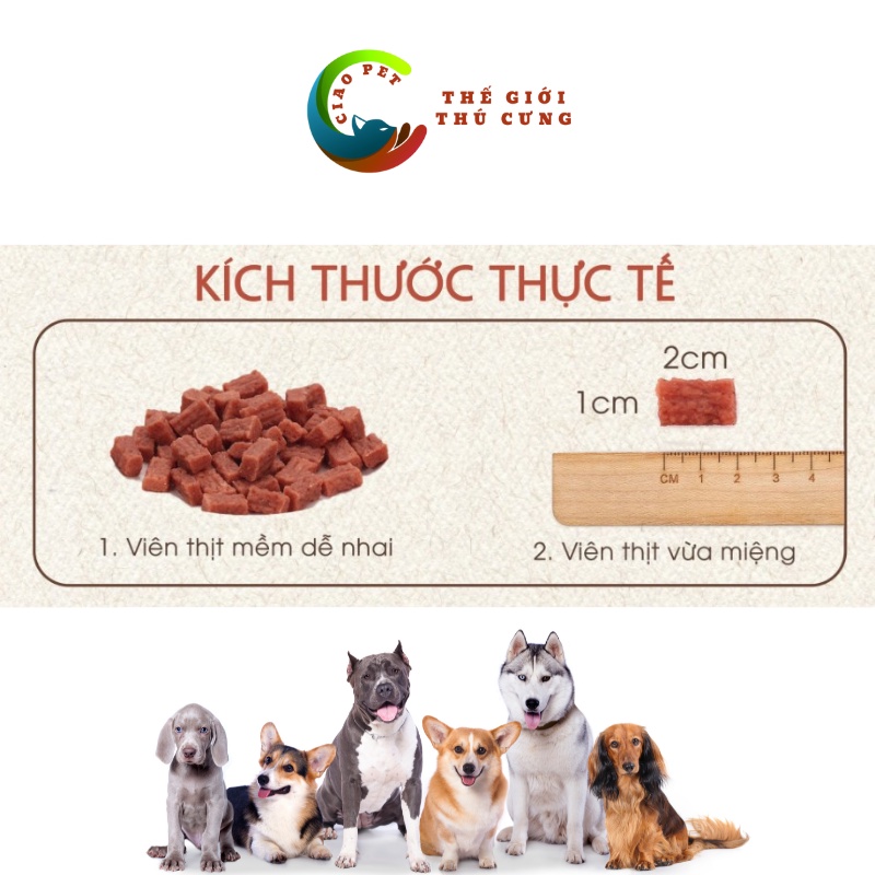 [800gr] Thịt viên sấy cho chó Bowwow