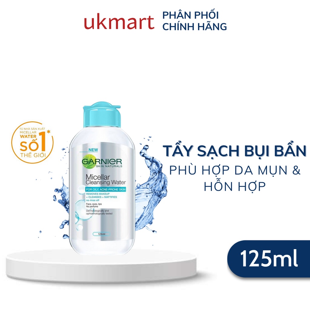 Nước Tẩy Trang Garnier Micellar Cleansing Water Chính Hãng Đủ Mẫu 50ml, 125ml – 400ml