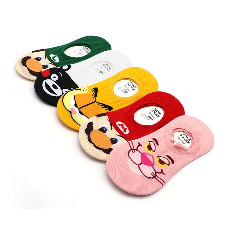 Vớ Cotton Cổ Ngắn In Họa Tiết Hoạt Hình Dễ Thương Thời Trang Cho Nữ