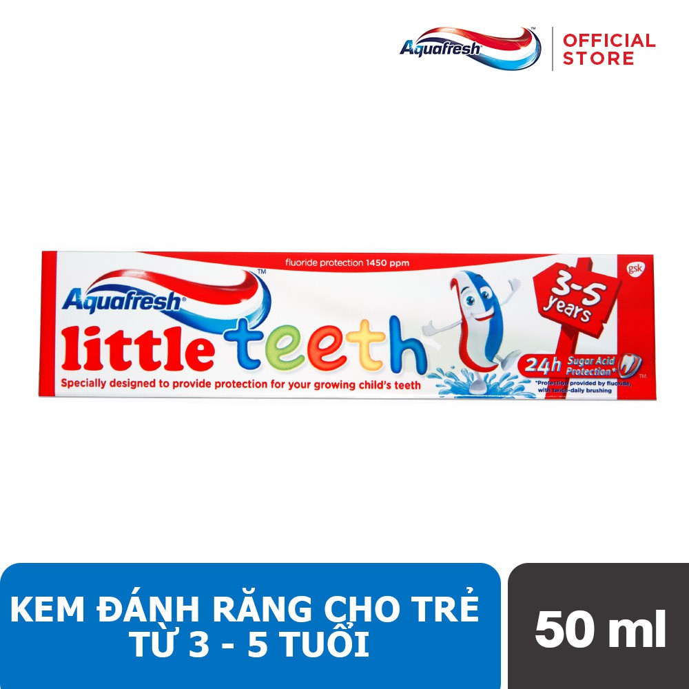 Kem đánh răng aquafresh little teeth - dành cho trẻ từ 3-5 tuổi - ảnh sản phẩm 2