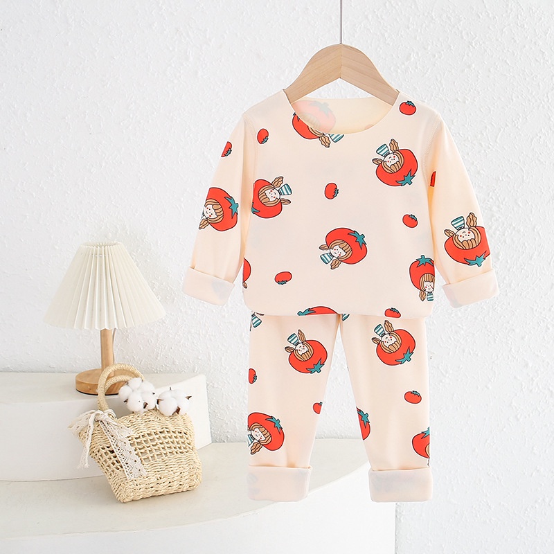 Bộ Đồ Lót Dài Tay Hai Mặt Không Đường May 90-160CM Thời Trang Cho Bé