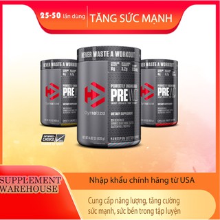 DYMATIZE PRE WO -25 LẦN DÙNG-TĂNG SỨC MẠNH TRONG TẬP LUYỆN THỂ THAO