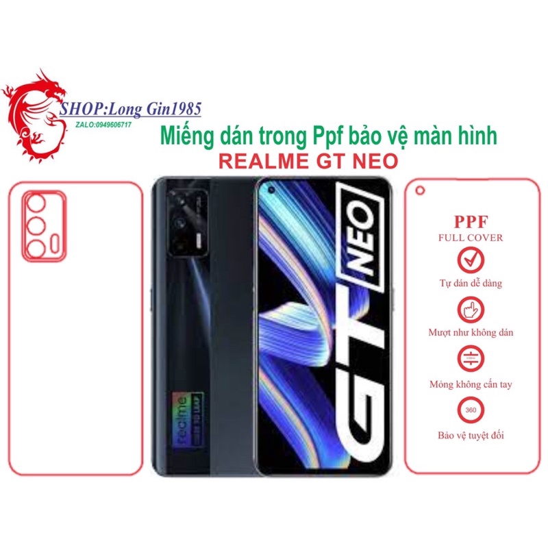 Realme GT NEO miếng dán trong Ppf mặt sau và mặt trước chống va đập chống trầy xước tốt
