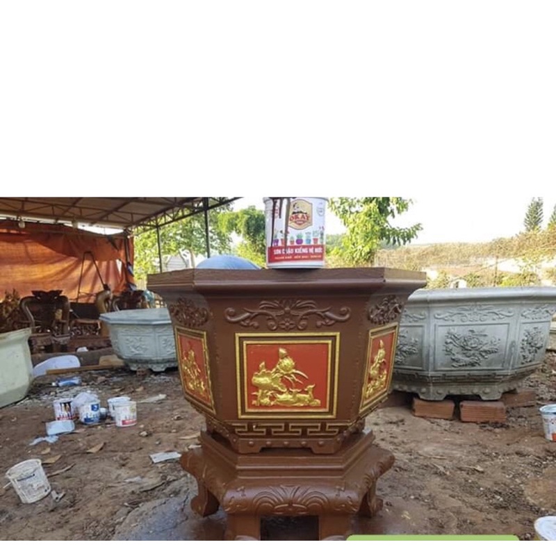 Khuôn đúc chậu lục giác 80