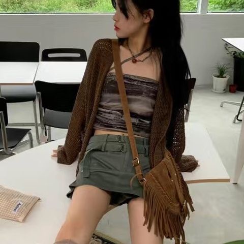Áo Khoác Cardigan Y2k Chống Nắng Bằng Lụa Lạnh Mỏng Thời Trang Mùa Hè Cho Nữ