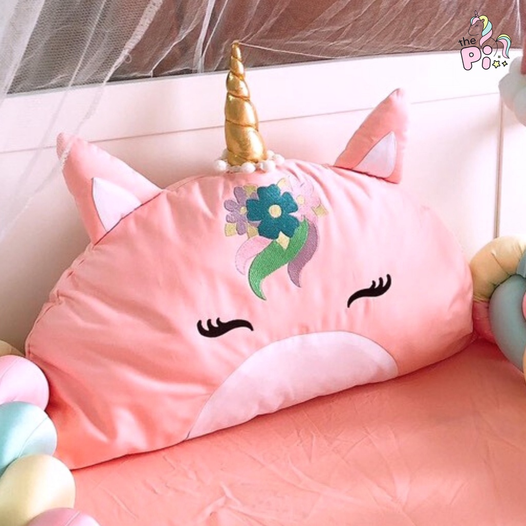 Gối đầu giường COTTON SATIN kết hợp cùng quây cũi _ chưa kèm thêu tên _ The Pi