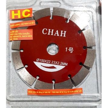 Lưỡi cắt gạch, lưỡi cắt bê tông, cắt đá 114, 125, 150,180, 230 CHAH đỏ