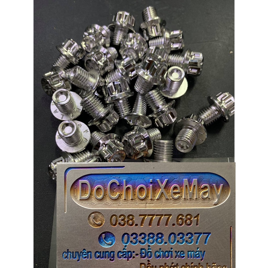 Ốc chân kiếng 10li10 Salaya inox 304 , ốc chân gương 10ly cho mọi loại xe . DoChoiXeMay