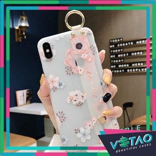 [ FREESHIP TỪ 50K TOÀN QUỐC ] Ốp lưng Iphone Flower hoa cách điệu (Hồng Phấn) + đai