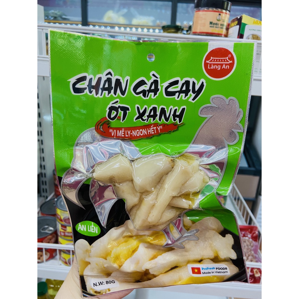 Chân gà cay ớt xanh Làng An gói 80g