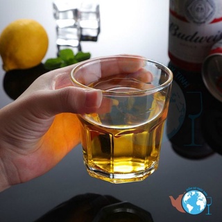 Bộ 6 ly thủy tinh 8 góc uống trà đá 160ml, ly trà đá, ly cafe