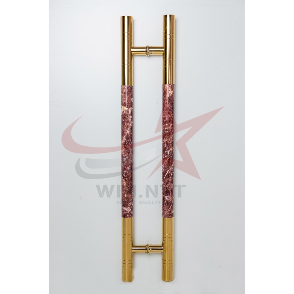 Tay Nắm Cửa Kính Cường Lực, Cửa Nhôm - Nắm Cửa Giả Đá Nâu
