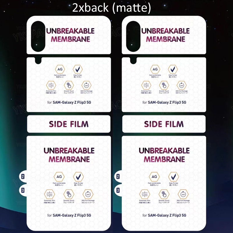 Miếng Dán Hydrogel 3 Trong 1 Bề Mặt Nhám Bảo Vệ Màn Hình Điện Thoại Samsung Galaxy Z Flip 3 4 Flip4 5G