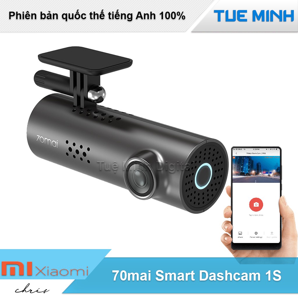 [Mã ELMS4 giảm 7% đơn 500K] Camera hành trình Xiaomi 70mai Smart Dashcam 1S - Bản quốc tế