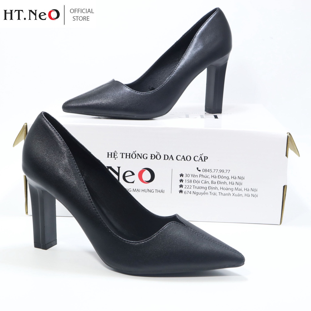Giày da - Giày cao gót nữ 9cm HT.NEO Da thật 100%, Thiết kế mũi nhọn phong cách basic nhẹ nhàng ,sang trọng GC03