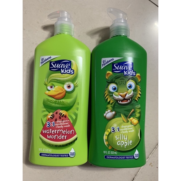 Sửa tắm gội suave kids có 3 mùi táo dưa hấu dâu usa