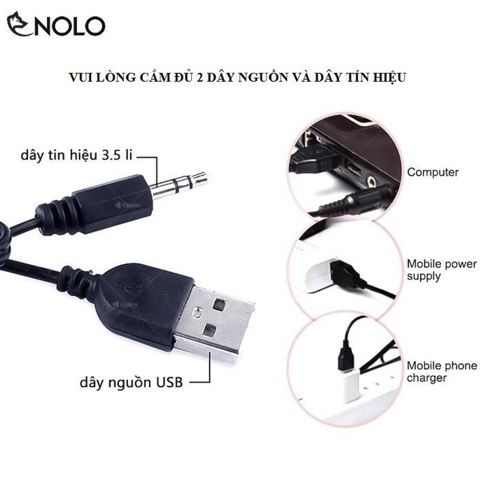 Bộ Loa Vi Tính 2.0 Kisonli V310 Công Suất 3W Dùng Cổng USB 5V Jack Tín Hiệu 3.5mm