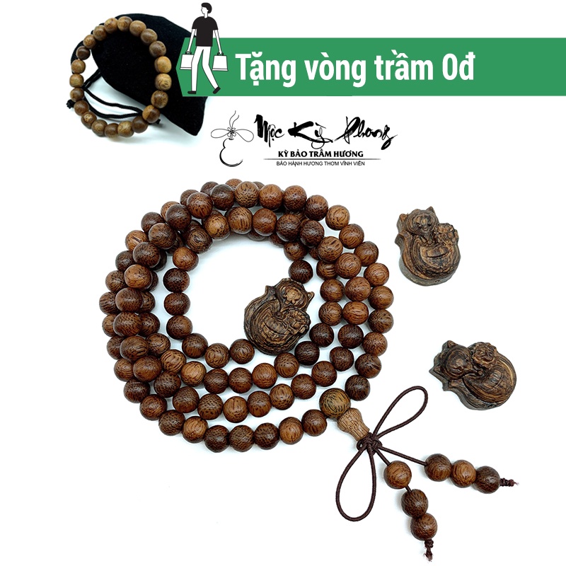 Vòng Tay Trầm Hương Mix Hồ Ly MỘC KỲ PHONG - 4 Màu Hạt Tự Nhiên Độc Lạ Hiếm
