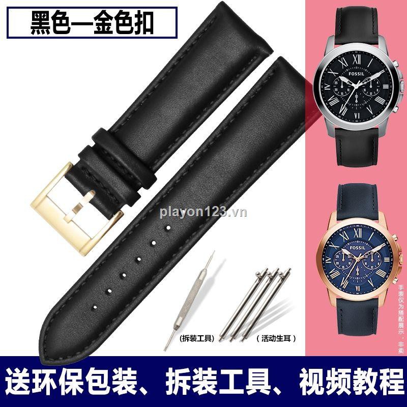 Dây đeo đồng hồ bằng da cao cấp cho Fossil FS4812 ME3052 20/22mm