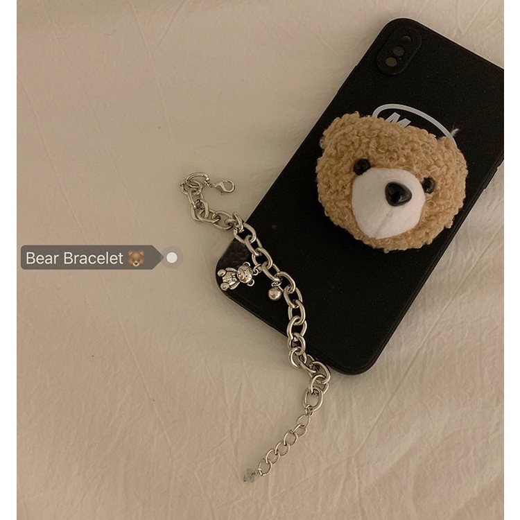 [Mới] Vòng Đeo Tay Mặt Hình Gấu Bằng Hợp Kim Quyến Rũ Cho Nữ / Dây Chuyền Trang Sức Hàn Quốc Thích Hợp Làm Quà Tặng