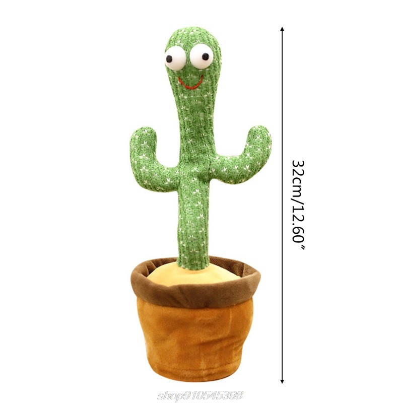 Giá thấp nhất■❧❖Nhà máy nhảy múa điện 32cm vui nhộn Cactus Đồ chơi nhồi bông sang trọng có nhạc cho trẻ em Quà tặng Tran