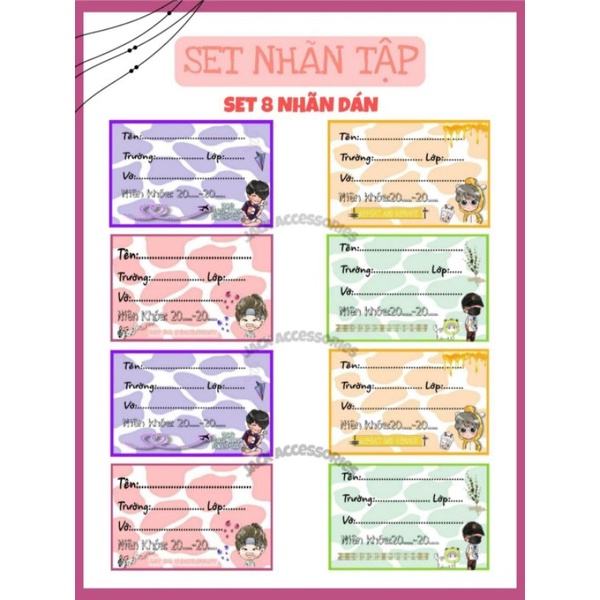 Nhãn vở Jack - J97 chibi