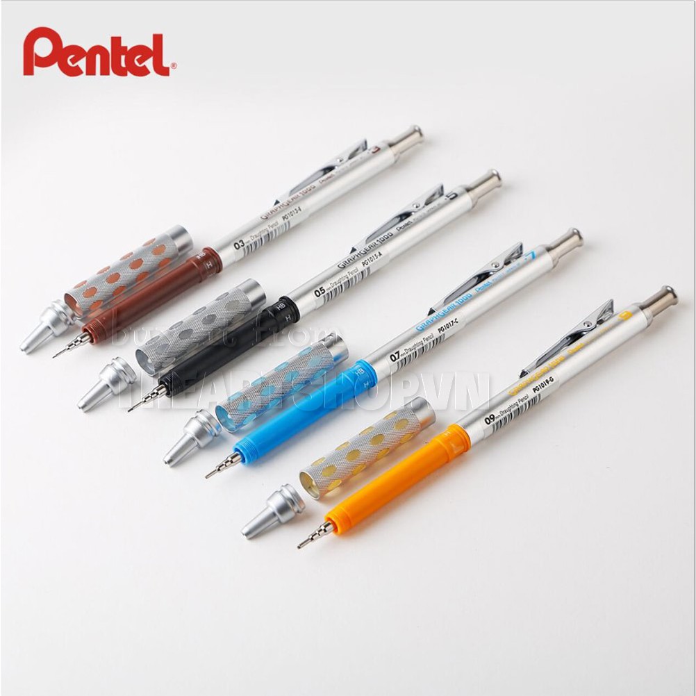 Chì Bấm Cơ Khí Pentel Graphgear 1000 THEARTSHOP
