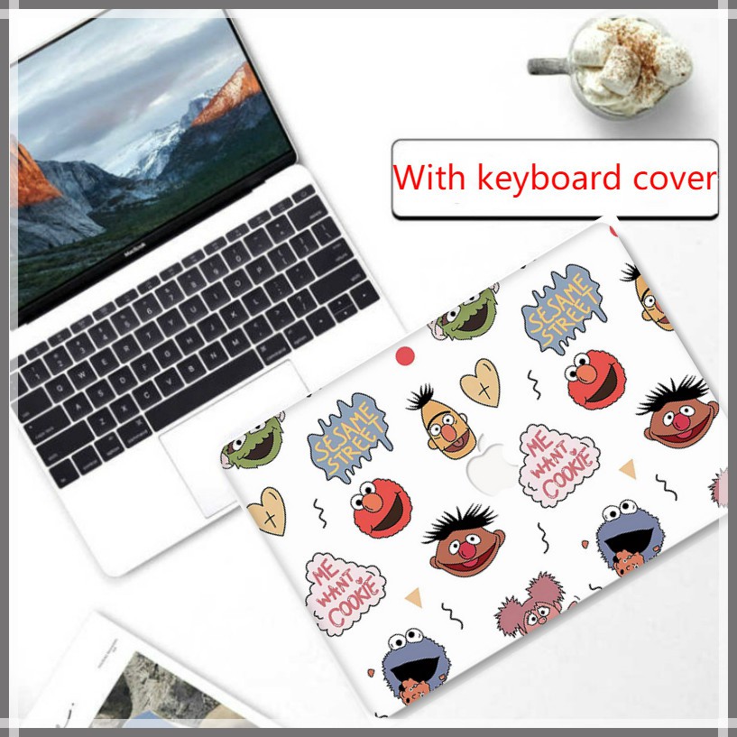 2021Pro14：A2442 Ốp Bảo Vệ Họa Tiết Sesame Street Cho Apple Macbook Pro 13 15 Inch 2019 A2159 A1989 A1706 2020 A2179 Pro 2020 A2251 A2289