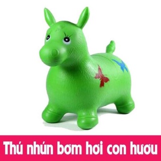 Thú nhún bơm hơi cỡ to (Thú có 2 tai, không có sừng) [Thanh Mai Shop]