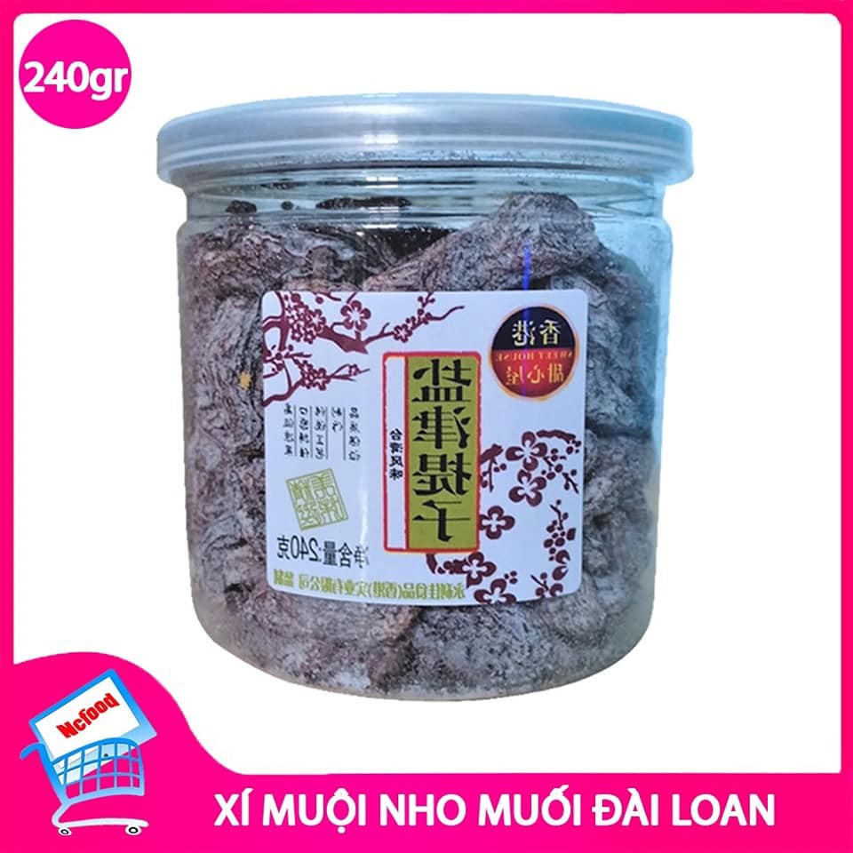 [ ĂN GHIỀN LUÔN ] Ô Mai Xí Muội Nho Muối Đài Loan Hủ 240gr Sweet House (Date: 12 tháng)