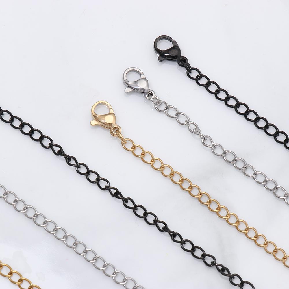 Upstopvn Mở Rộng / Mở Rộng Chuỗi An Toàn 6 ''|Phụ Kiện Tìm Trang Sức Màu Đen DIY Tiện Dụng