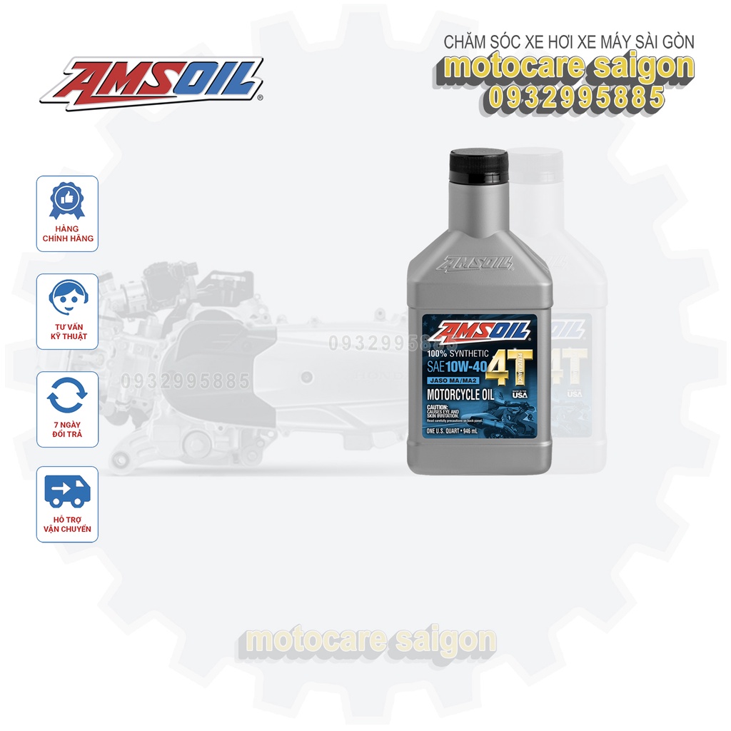 Nhớt Amsoil 4T 10W40 Performance 0,8L - 1,4L