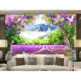 Tranh dán tường phong cảnh hoa lavender