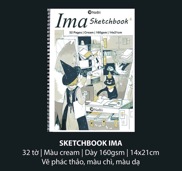 [ MẪU MỚI 2020 ] Nabii Ima Sketchbook giấy vẽ chuyên dụng