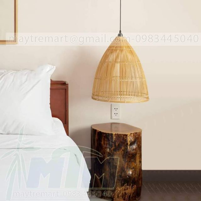 Đèn tre nơm dài size đại ĐK40H50