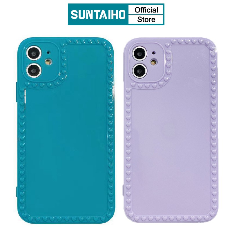 Ốp lưng Suntaiho Cho Iphone 12 Mini 11 Pro XS Max XR X 6 6s 7 8 Plus Chất Liệu TPU Silicon Mềm Màu Sắc Ngọt Ngào | BigBuy360 - bigbuy360.vn