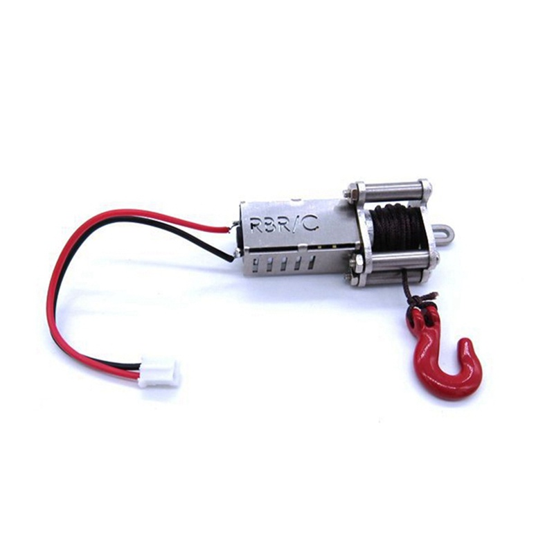 Tời mô phỏng tự động bằng kim loại với cáp thu 3CH cho WPL B14 B24 B16 B36 C14 C24 C34 MN D90 MN99S RC Car Parts
