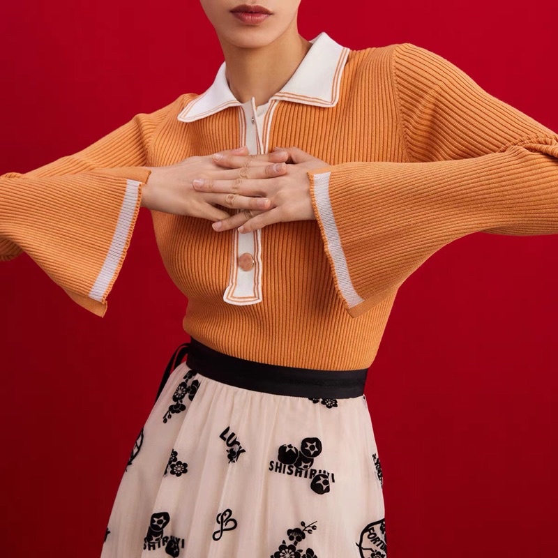 Áo len tay loe Lily