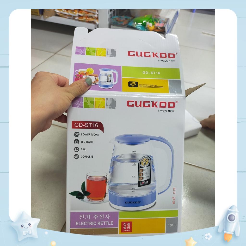Ấm siÊu tỐC thuỶ tinh GUGKDD 2.0 LÍT cÓ ĐÈN LED