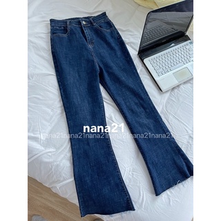 Quần jeans ống loe co dãn