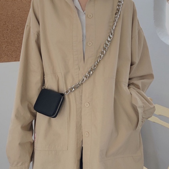 Túi đeo chéo phối dây xích kiểu dáng thời trang