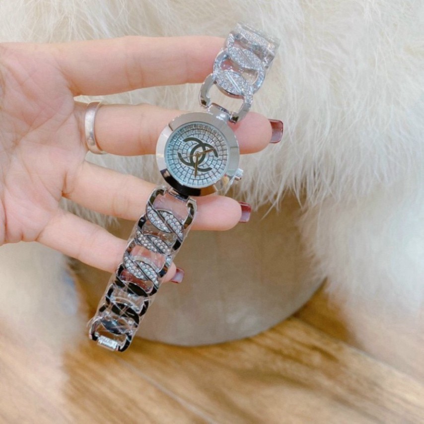 Đồng hồ chenal nữ dây kim loại thiết kế tinh tế sang trọng, chống nước , bảo hành 12 tháng-donghomiu