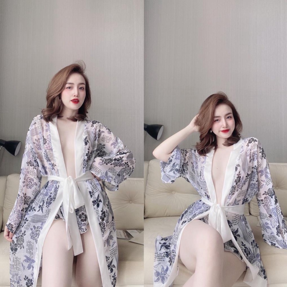 Áo Choàng Ngủ, Áo Choàng Voan Phối Satin Kèm Quần Cao Cấp . . - Hàng nhập khẩu | BigBuy360 - bigbuy360.vn