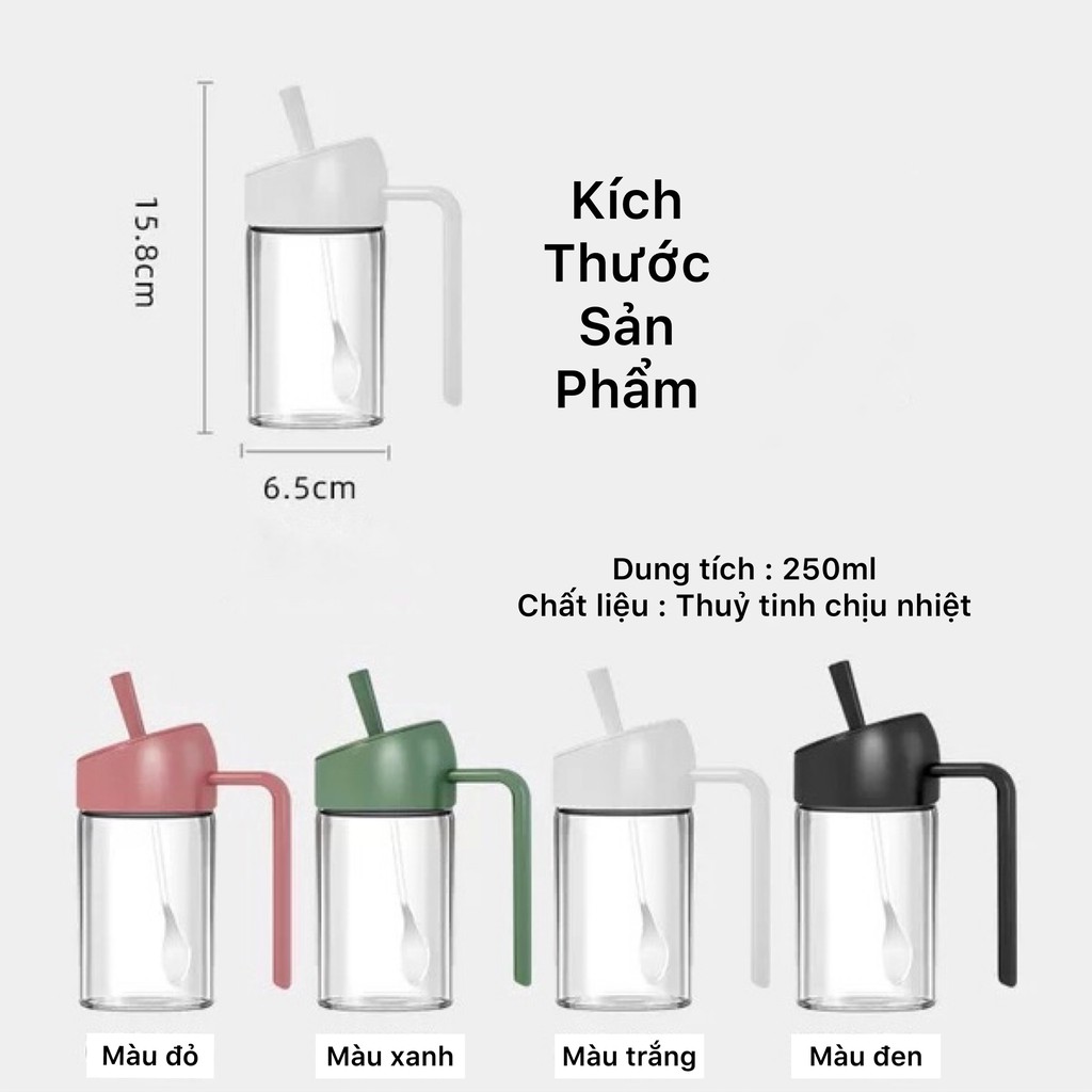 Hũ đựng gia vị Morandi phong cách Bắc Âu kèm quai cầm | BigBuy360 - bigbuy360.vn