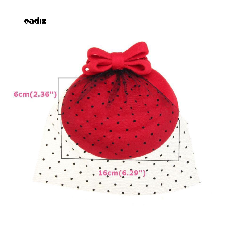 Kẹp tóc hình nón phối ren đính nơ phong cách thanh lịch dành cho nữ