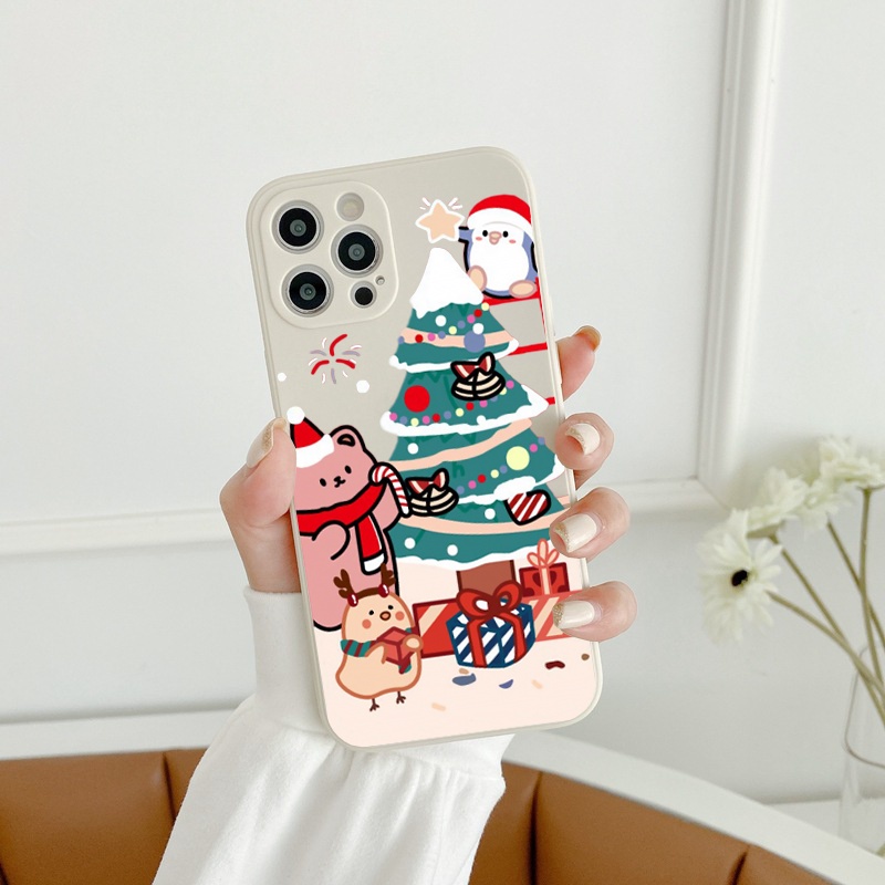 Ốp lưng iphone cây thông NOEL cạnh vuông chống rơi vỡ ip 6/6plus/6s/6splus/7/7plus/8/8plus/x/xr/xs/11/12/13/pro/max e113