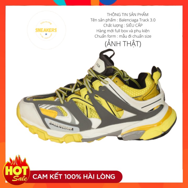 GIẦY THỂ THAO nam nữ sneaker BA LEN TRACK màu vàng