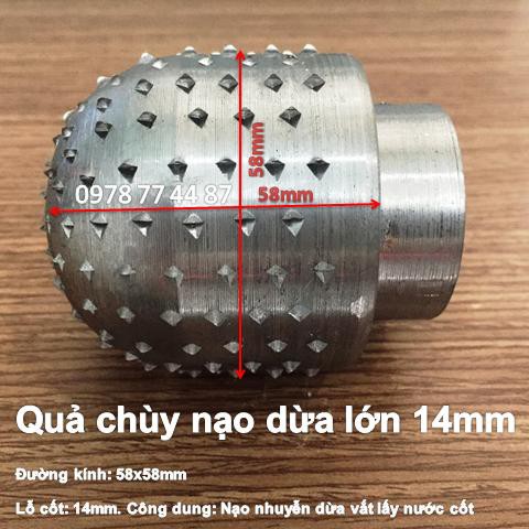 Quả chùy nạo dừa loại lớn cốt 14mm