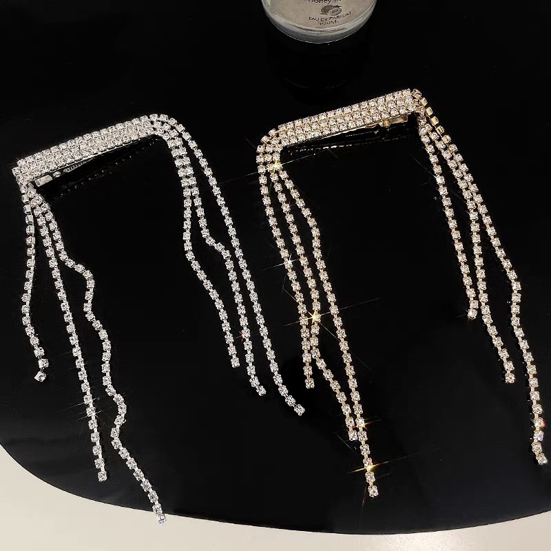 Trâm Cài Tóc Đính Đá Tua Rua Phong Cách Retro Mới