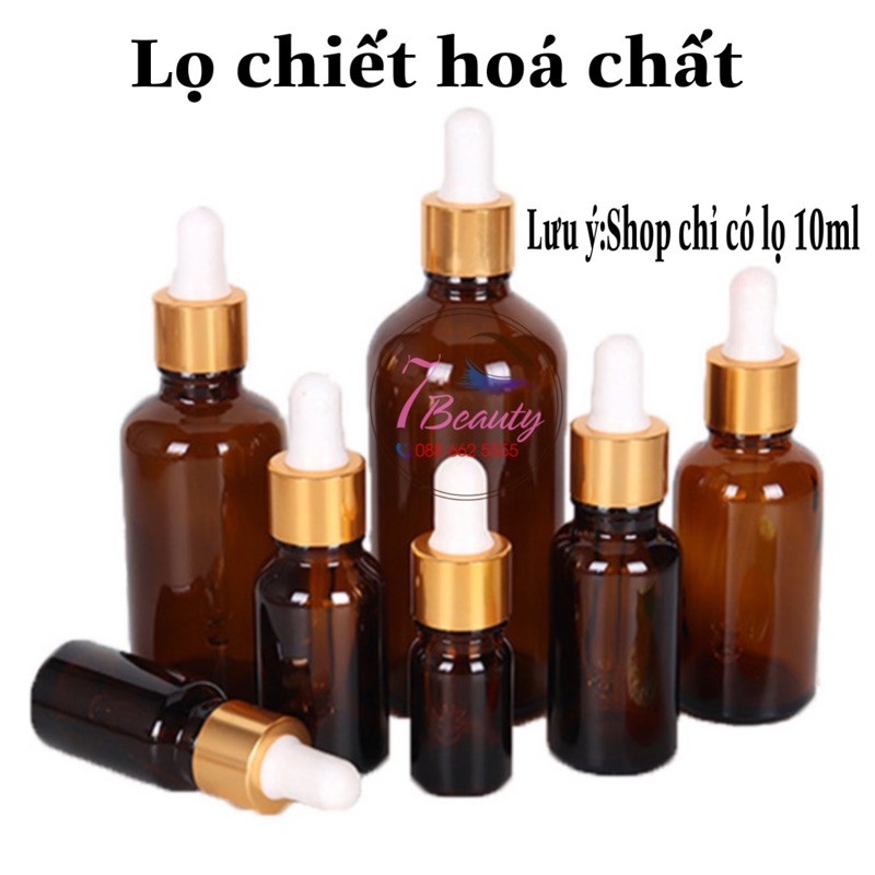 Lọ Chiết Tinh Dầu,Chiết Tinh Chất, Chiết Tê Có Nắp Bóp Ánh Nâu Siêu Dày Dặn